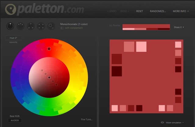 デザインの配色支援ツール「Paletton」